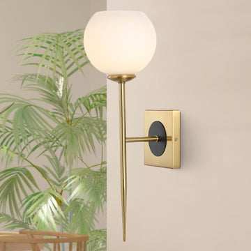 Sylvie 6" Coastal French Country Iron LED Sconce - JONATHAN Y